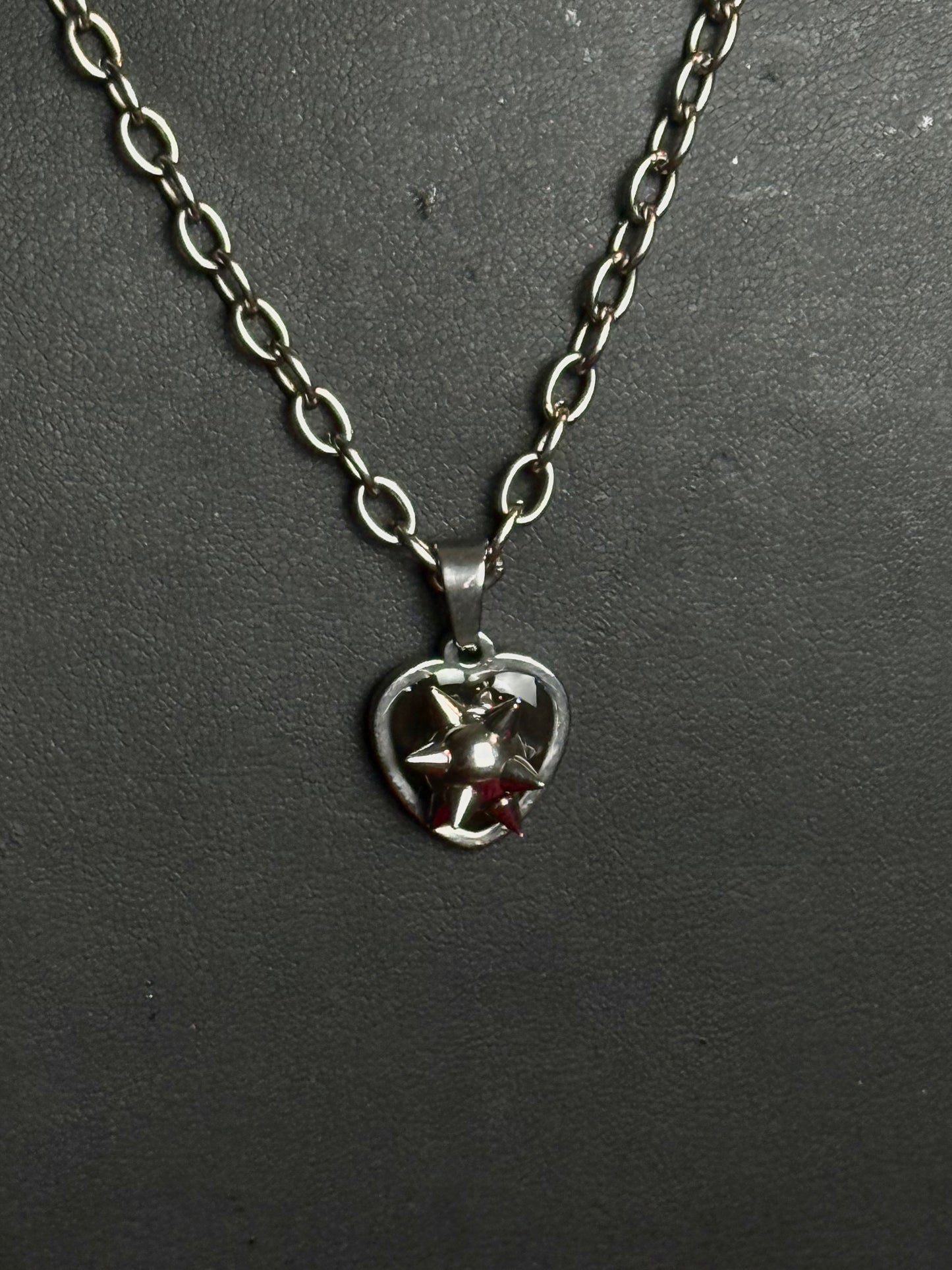 Flail heart necklace