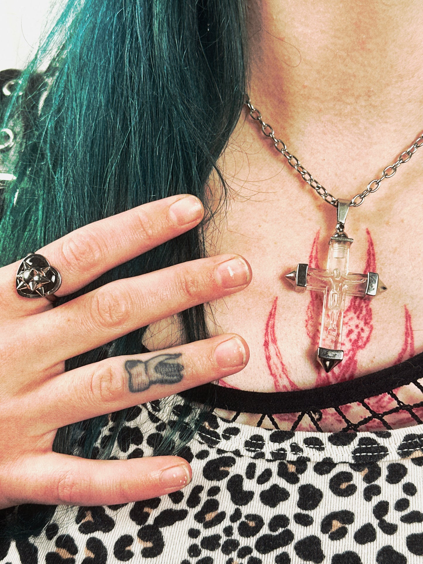 Vampire Slayer cross vial necklace