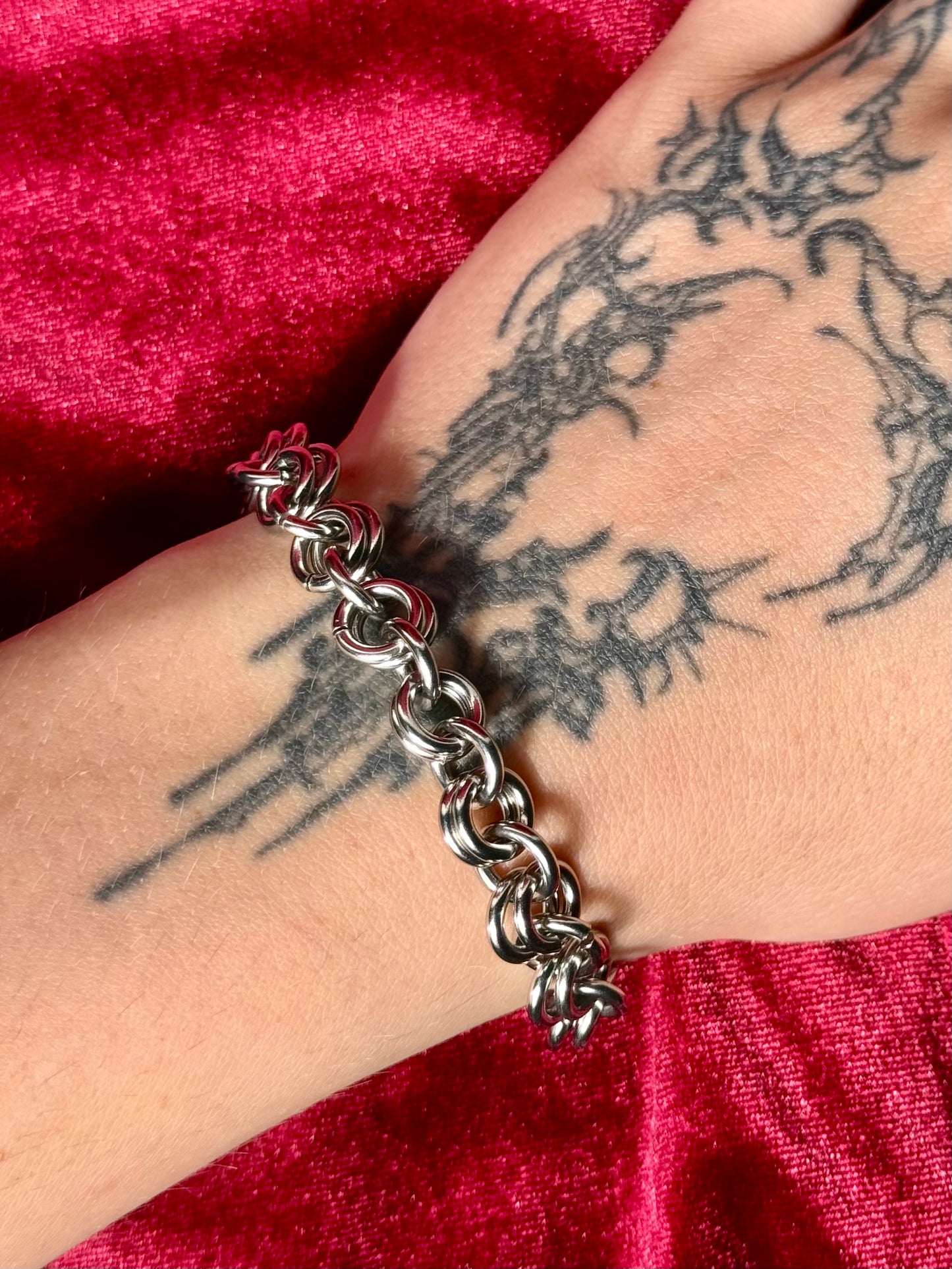 Chain link chainmaille bracelet