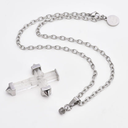 Vampire Slayer cross vial necklace