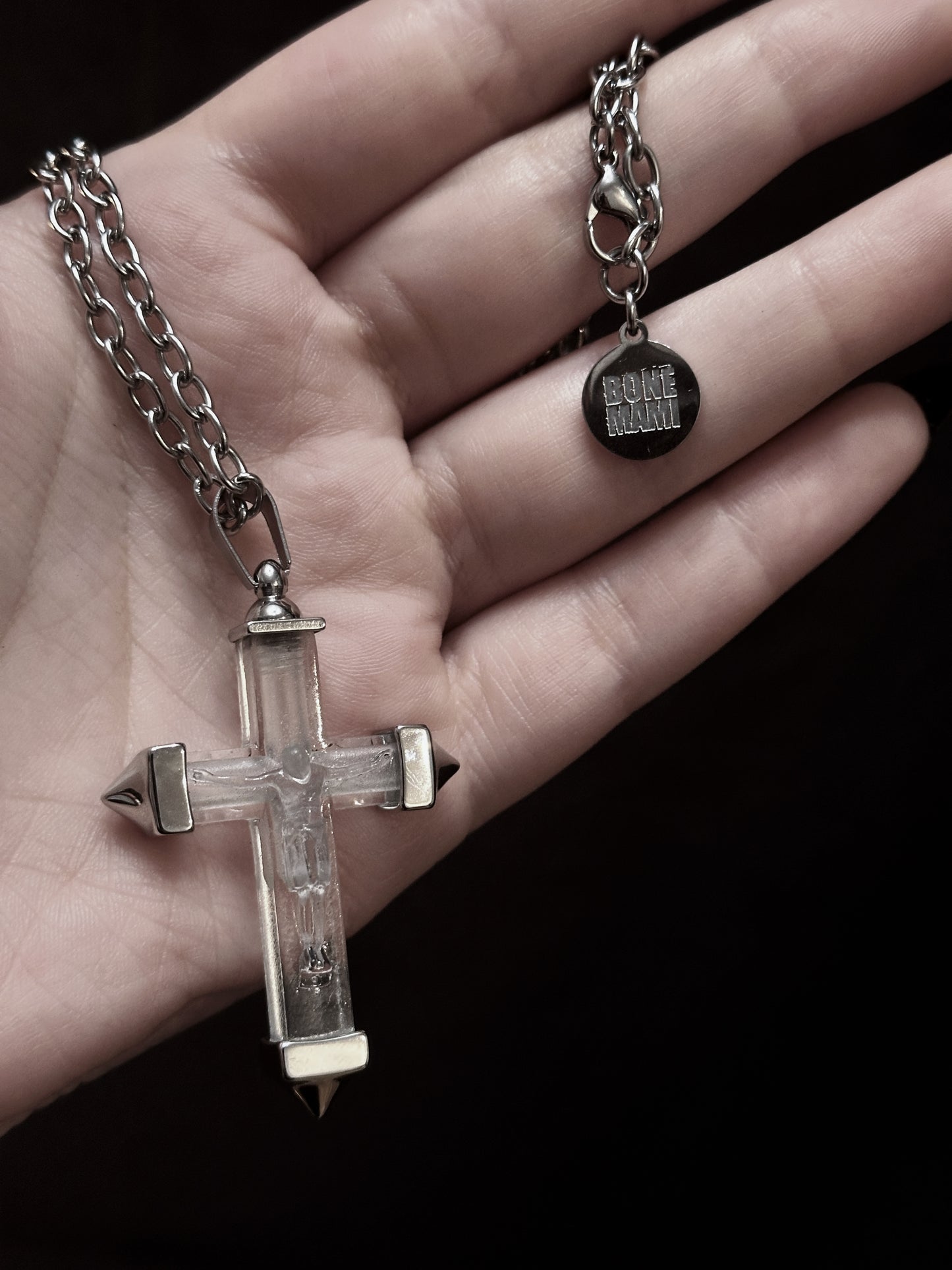 Vampire Slayer cross vial necklace