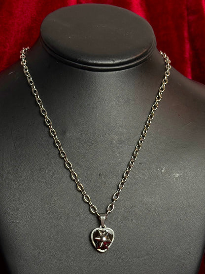 Flail heart necklace