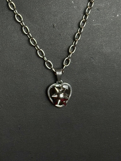 Flail heart necklace